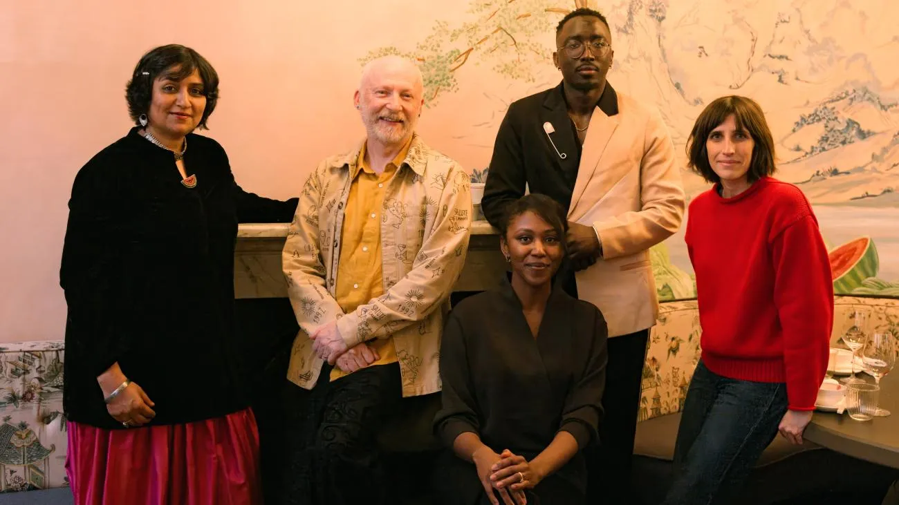 The International Booker Prize 2026 judges – l-r Nilanjana S. Roy, Marcus du Sautoy, Troy Onyango, Natasha Brown and Sophie Hughes – photographed at Poon’s, Somerset House, London © Sophie Davidson for Booker Prize Foundation