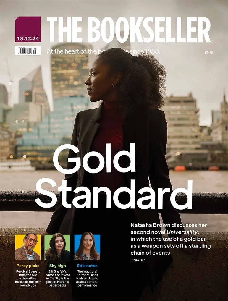 Cover of the Bookseller magazine December 13 2024 issue, titled "Gold Standard"